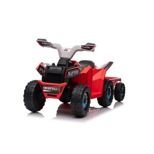 Beast Quad Na Akumulator z przyczepą 6V czerwony Wszystkie dziecięce quady/buggy Elektryczne quady dla dzieci