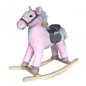 BergHOFF Koń na Biegunach z siodełkiem (świetny) - Różowy